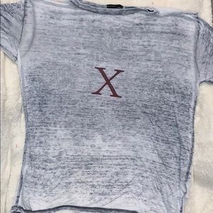 Grey burnt-out tee